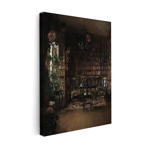 Poster Master Victorian Library Canvas - Retro Thorvald Boeck's Library