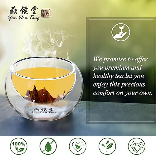 Miniatura 5 de Yan Hou Tang Exclusivo té orgánico Taiwán Da Yu Ling Oolong King Imperial Royal de grado superior de jade verde de primera calidad, hoja suelta