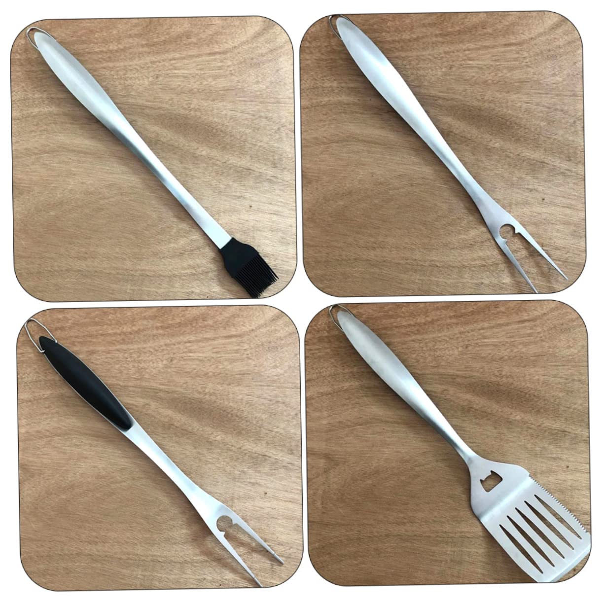 GALPADA 1 set Professionale Utensili per Barbecue Inossidabile Kit Completo con Pinze Spatola e per Accessori per Grigliate e All