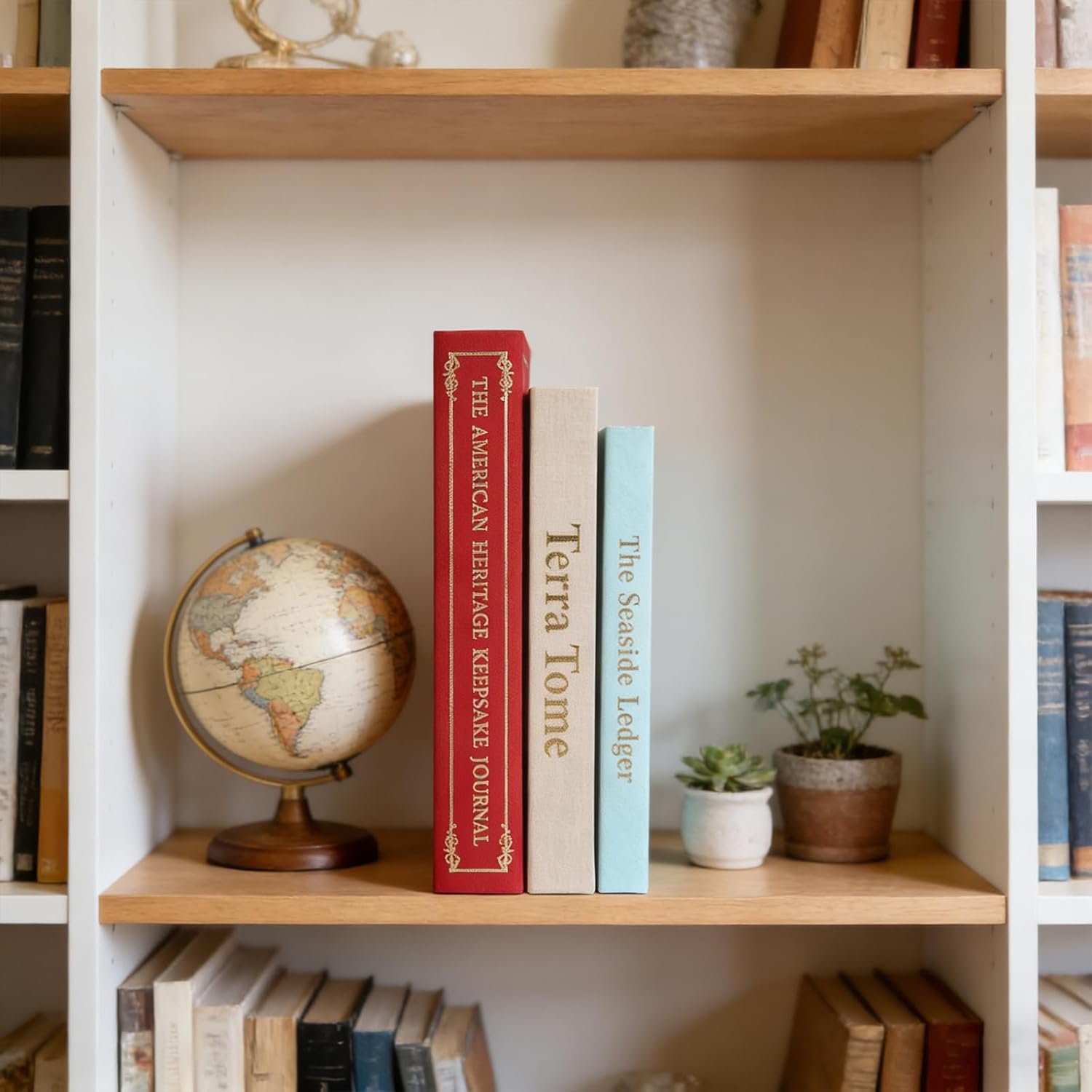 Decorative Books for home decor, Set of 3 Linen Fake Books for Coffee Table, Bookshelf,Mantel Decor- Modern Home Decoration with Hidden Storage for Photos, Keepsakes & Living Room Styling