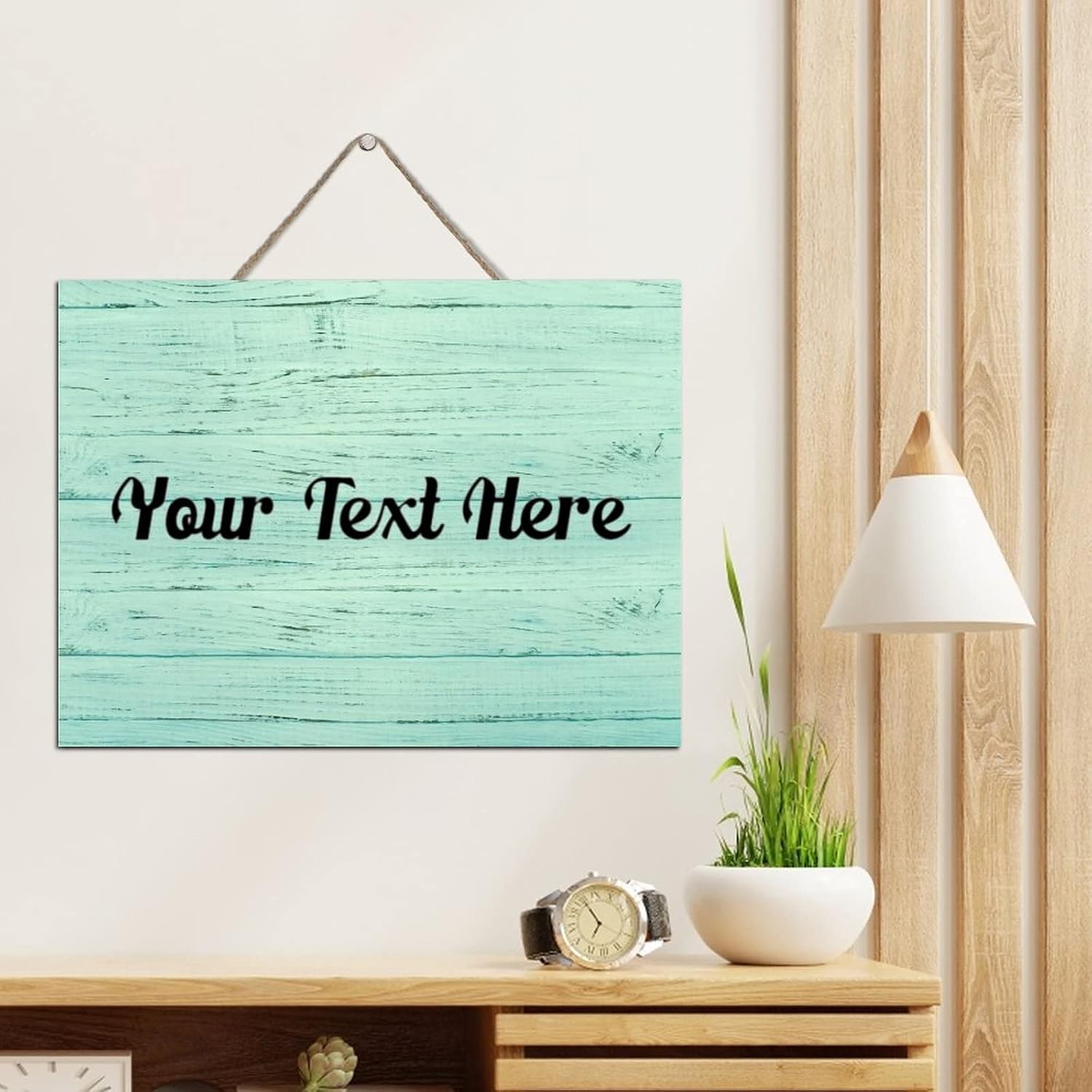 Personalized Rustic Wood Sign Wooden Plaque Custom Rustic Wall Art Farmhouse Holiday Home Decor for Christmas Thanksgiving Day Halloween Wall Hanging Art Gifts for Family Members Friends 12x16 Inch