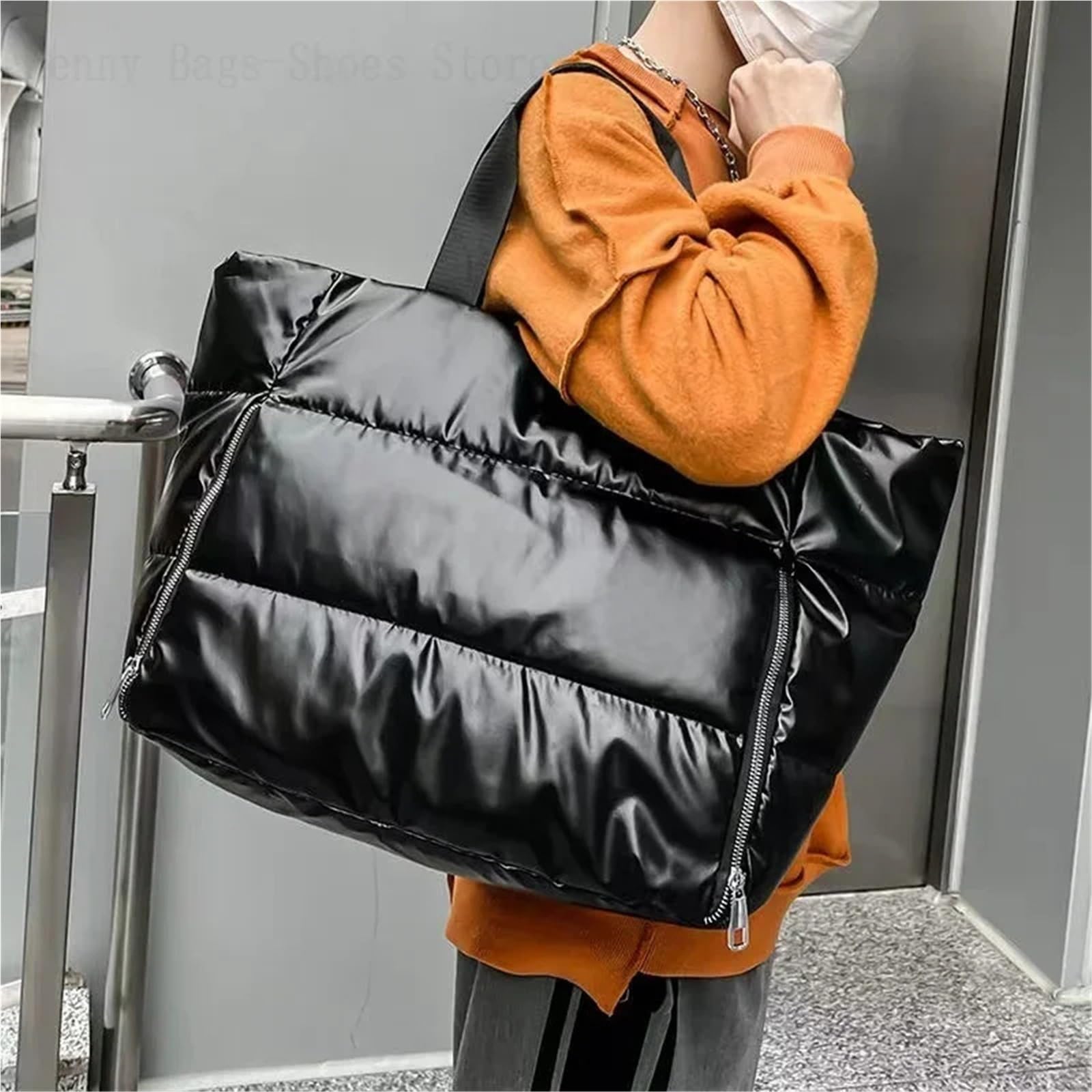 Bolso Cruzado Acolchado Bolso de Mano for Mujer, de Gran Capacidad, Acolchado Grueso, for Abrigo, Bolso de Mano con Almohada for el Trabajo, Bolso de Hombro for la axila para Mujer(Pink)
