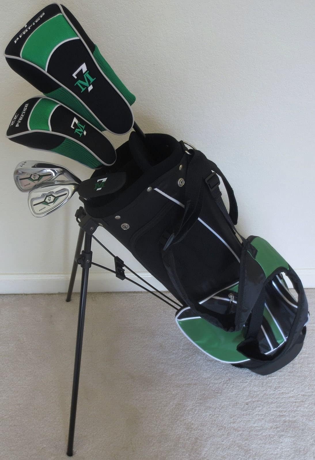 Boys Ages 5-8 Junior Golf Club Set Complete Driver, Hybrid, Irons, Putter, Stand Bag for Kids Professional Tour Jr.