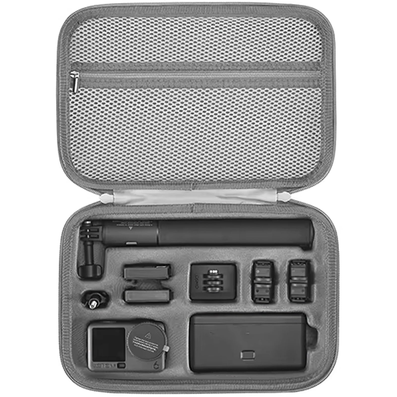 Étui de Transport pour DJI Osmo Action 6, Étui de Protection Sac de Voyage Sacoche à Main Sac à bandoulière Accessoires pour DJI Osmo Action 6 Adventure Combo (Grey)