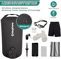 Vista 4 de KingCamp Bolsa de bomba de aire, bolsa de compresión enrollable ultraligera, multiusos, impermeable, para exteriores, bolsa de almacenamiento