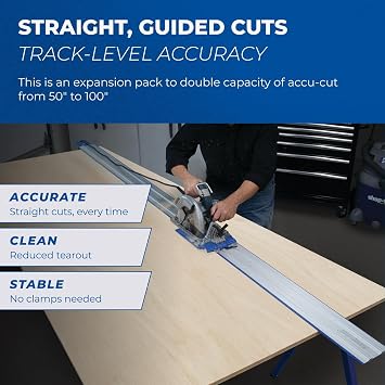 Kreg Accu-Cut Expansion Pack, Circular Saw Guide, KMA2750, Adds 50