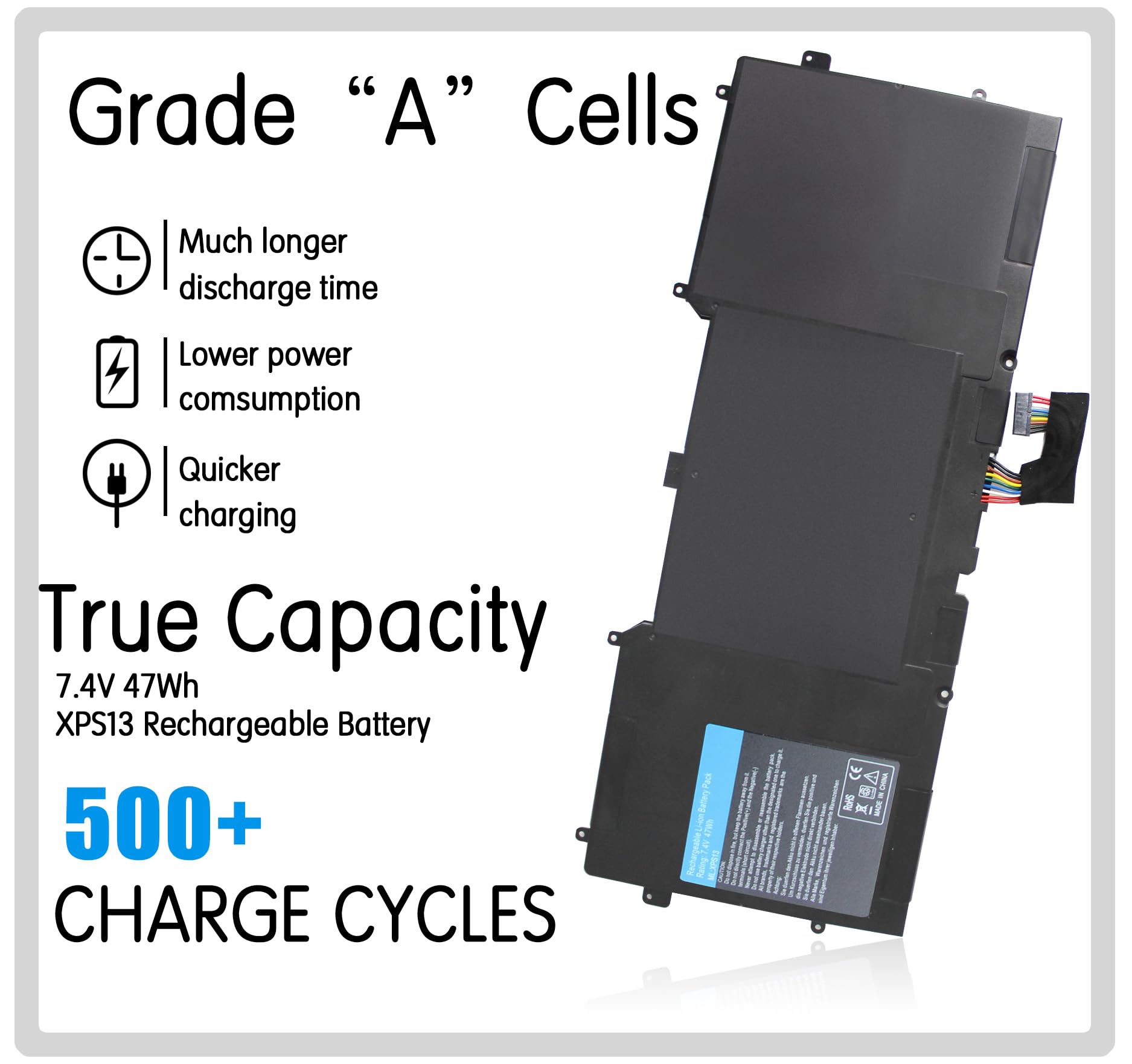 Amazon.com: Y9N00 Dell XPS13 Laptop Battery for Dell XPS 12 9Q23