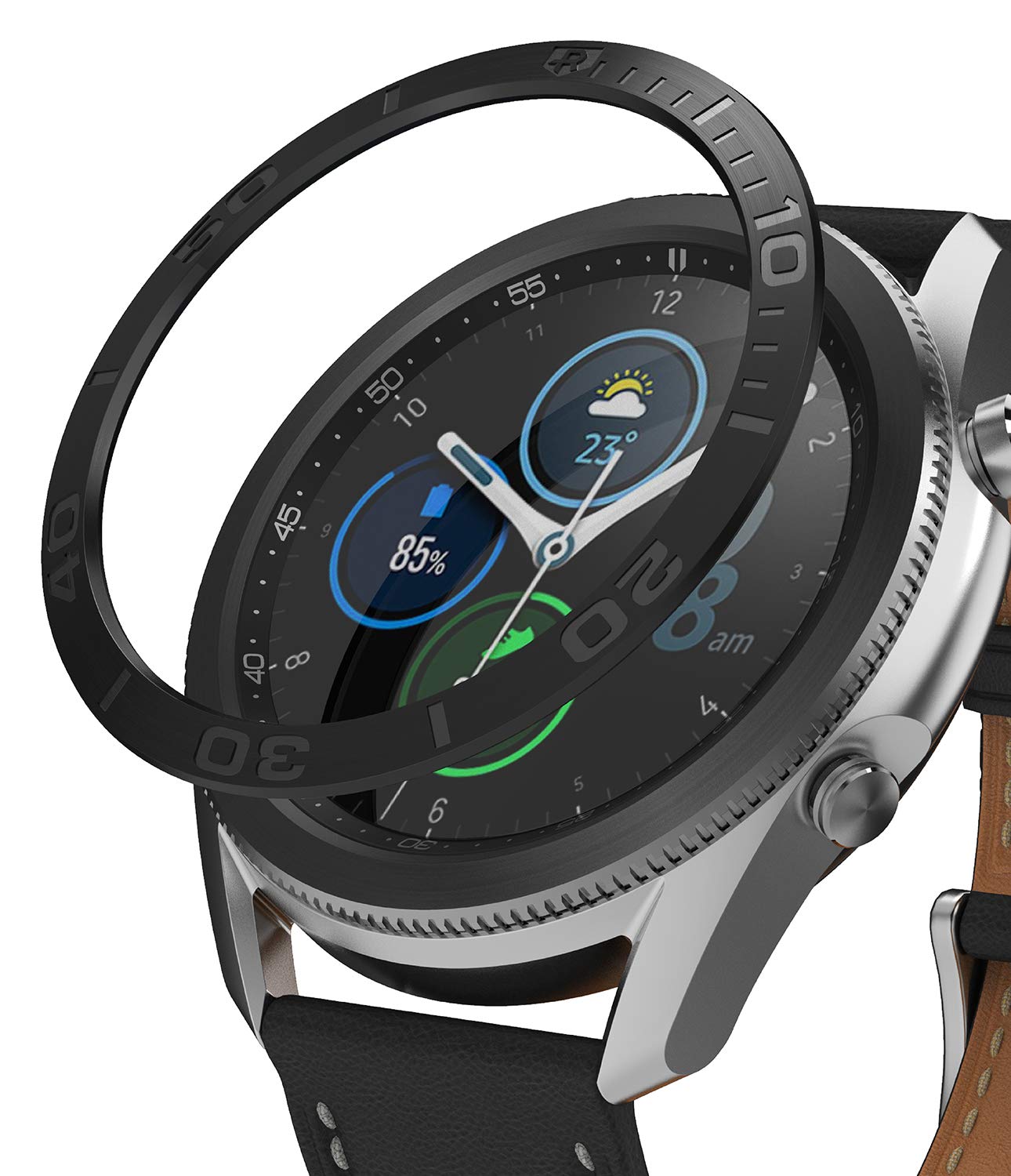 Ringke Bezel Styling for Galaxy Watch 3 45mm Bezel Ring Adhesive Cover Anti Scratch Stainless Steel Protection for Galaxy Watch 3 45mm Accessory - Ink Black [45-07] (B08MQSQXFJ) Amazon Price History, Amazon Price Tracker