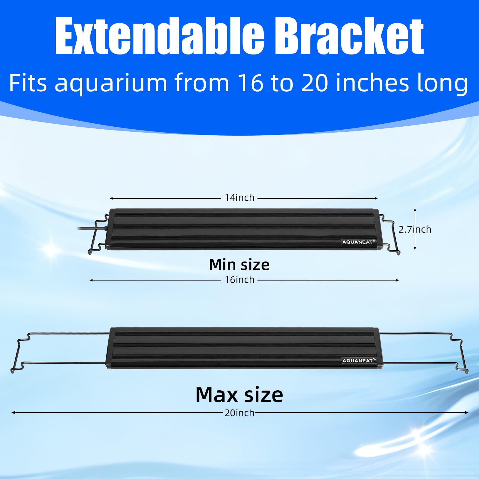 AQUANEAT LED Aquarium Light Full Spectrum for 16 Inch to 20 Inch Fish Tank Light Fresh Water - image 3