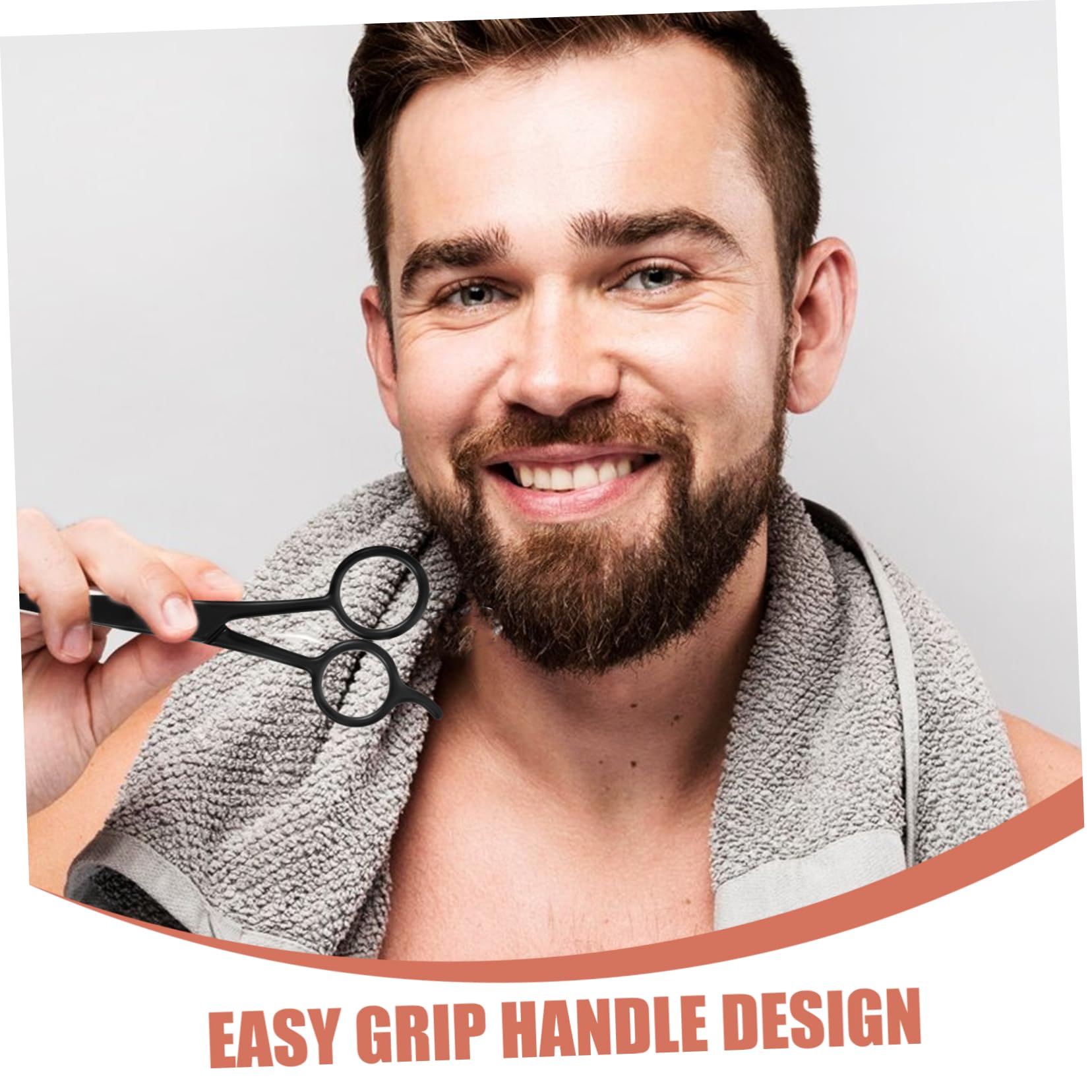 Beatifufu Men's Beard Grooming Tools 2 Scissors 1 Comb 1 Pouch Sleek Stainless Steel Mustache Trimming Shears for Barbershops Diy Projects