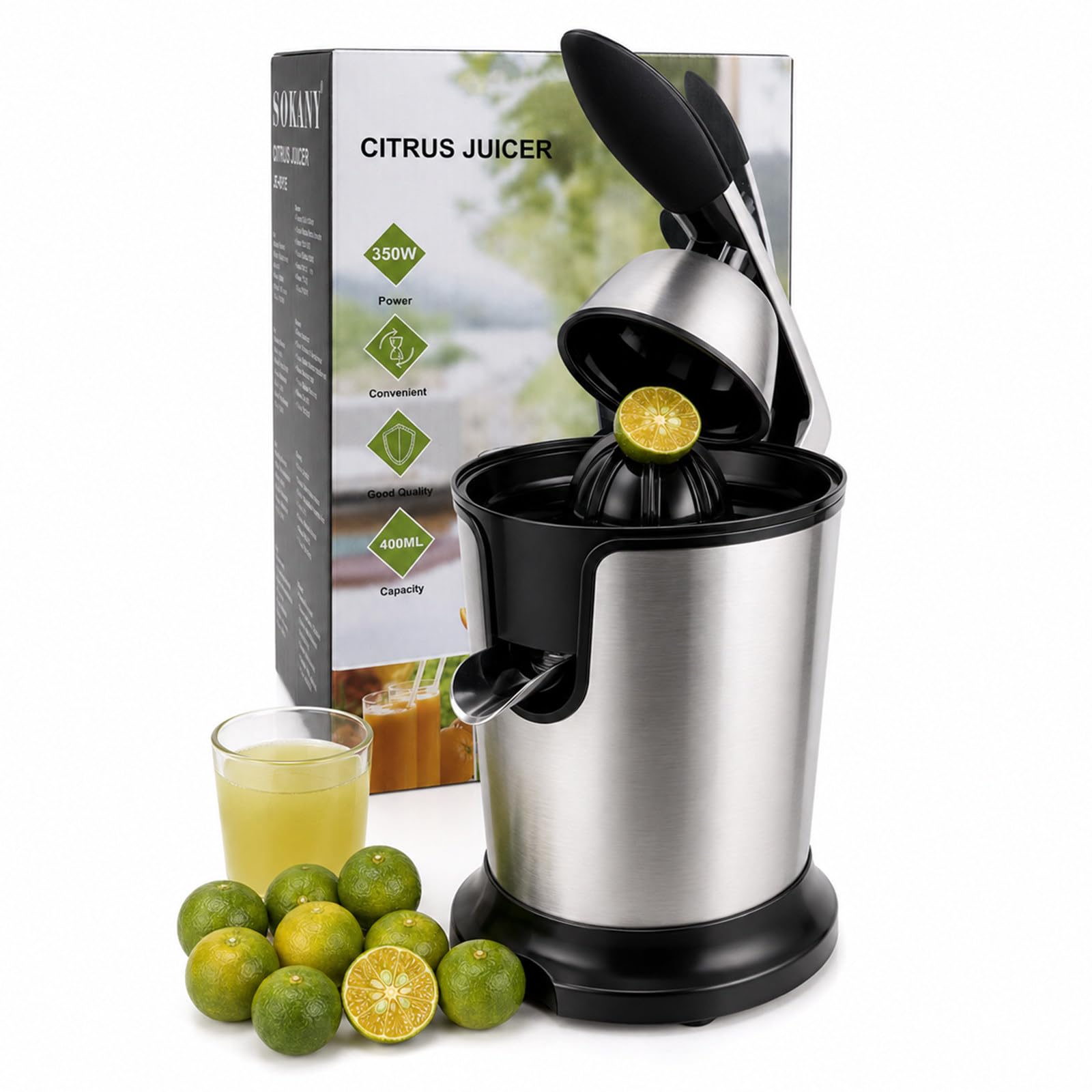 Presse-Orange Électrique, 350 W Presse-Agrumes pour Citrons et Citron Vert