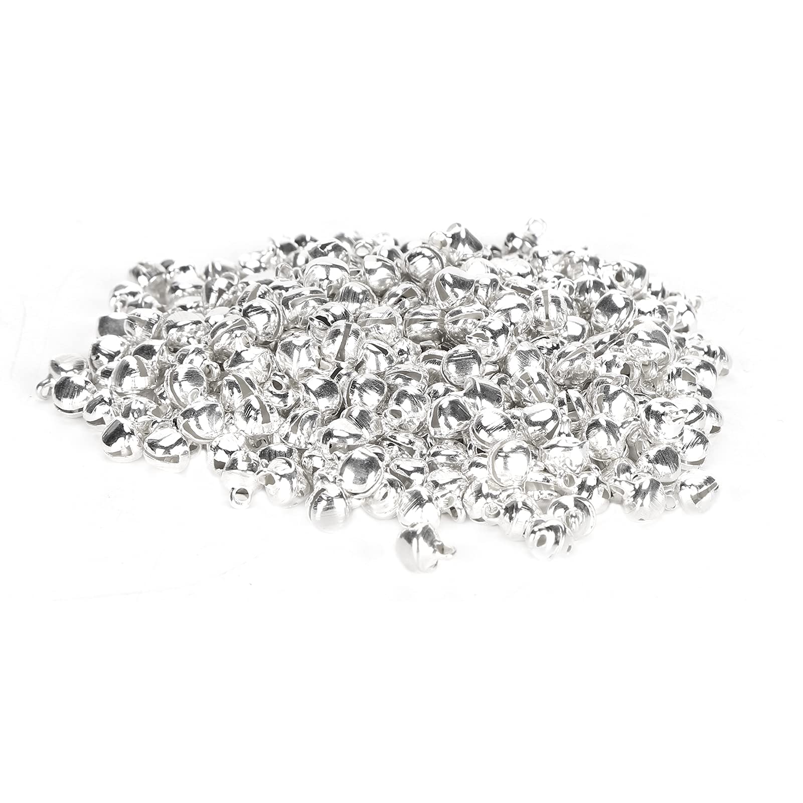 300Pcs Small Silver Iron Bells Set Jewelry Accessories 6mm DIY Crafts Ornaments