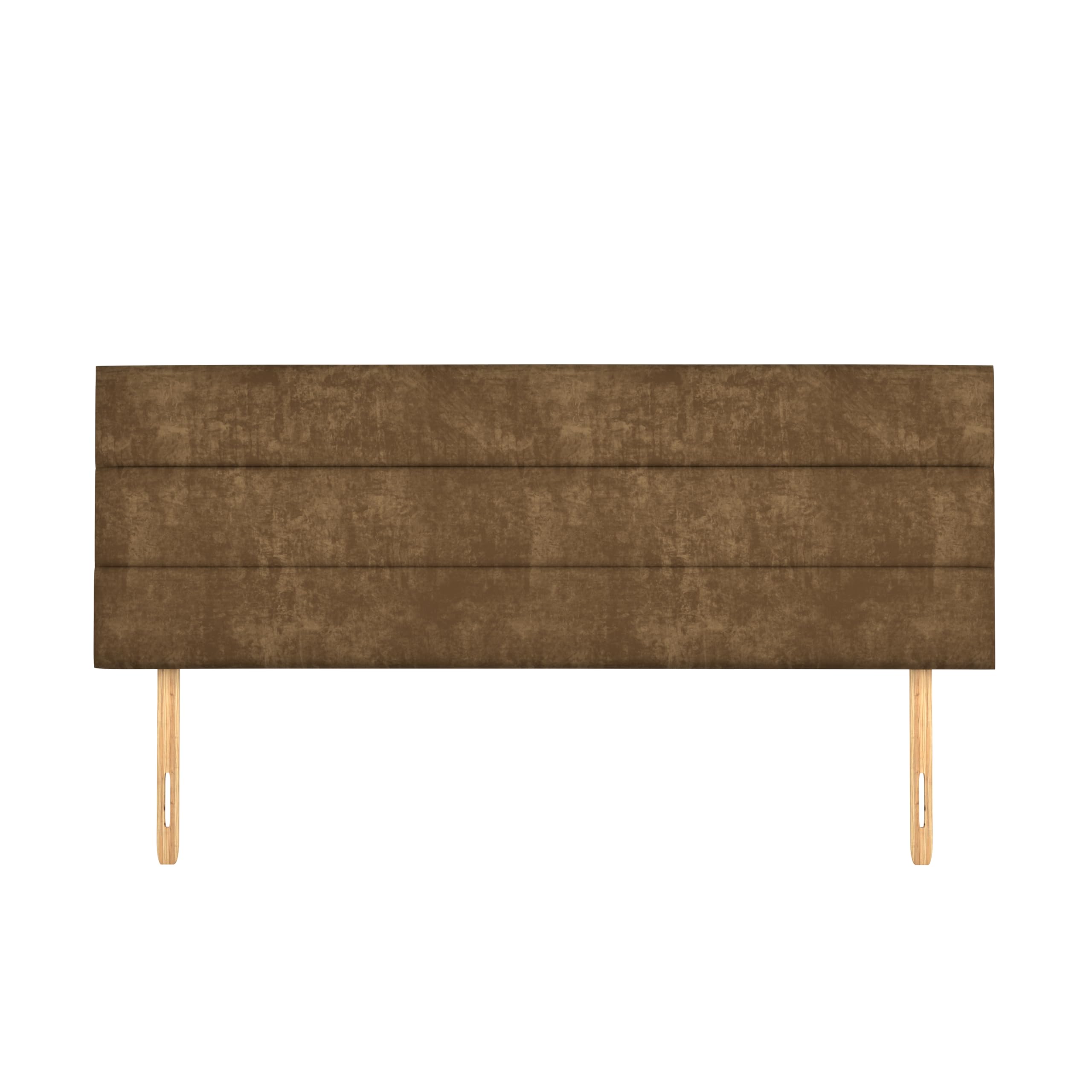 SANA SLEEP Dublin Plush Velvet HeadBoard - Luxury 20" Upholstered Design for Divan Beds - Multiple Fabric Options for Bedroom and Hotel Furniture - 4FT6 Double - Biscuit