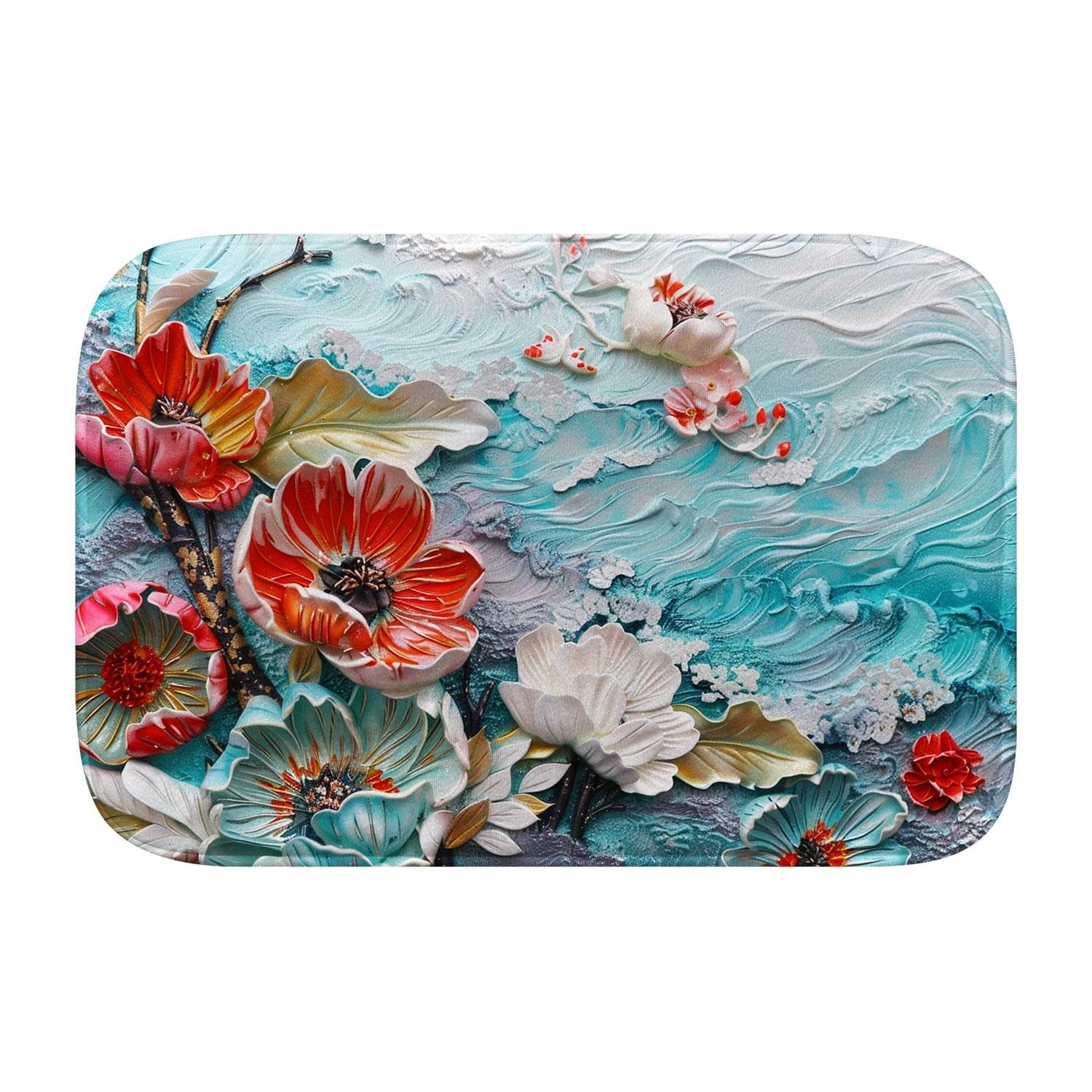 Tapis de bain en mousse à mémoire de forme moderne pour une salle de bain cocooning