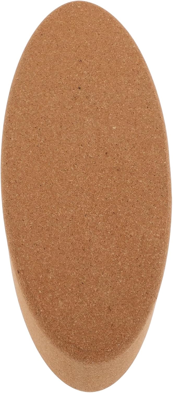 Cork Yoga Block Oval Shape High Density Support for Dance Stretching Calf Wrist Workout Yoga Equipment for Flexibility and Balance