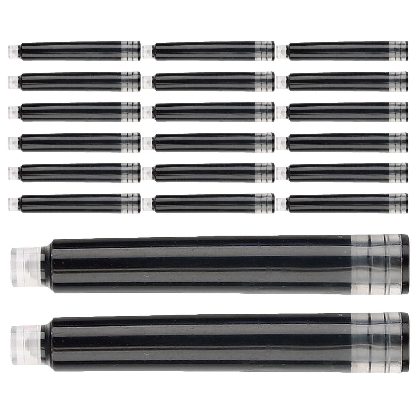400 Pezzi Ricariche per Penna Stilografica Nero 3,4mm Inchiostro a Asciugatura Istantanea in Plastica Compatibile la Maggior Parte delle Penne