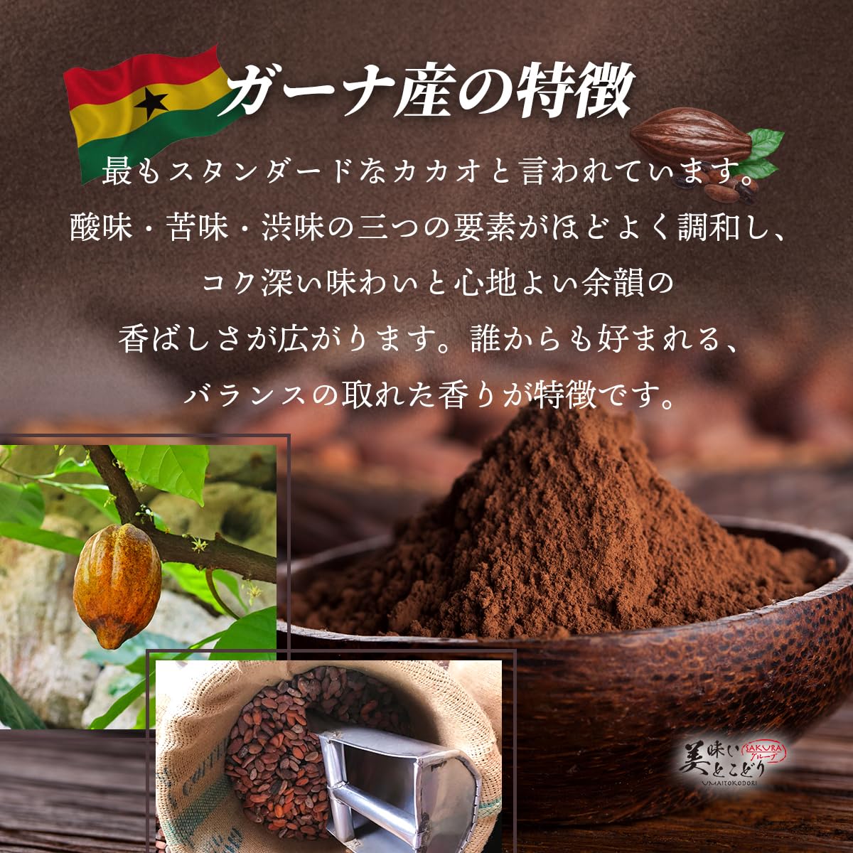 Amazon.co.jp: ガーナ産 業務用 ココアパウダー ココア豆100% 大容量