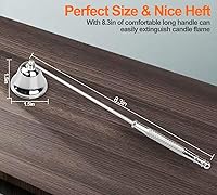 Vista 2 de GOSGOONE - Detector de velas, elegante extintor de velas con mango largo, con bisagras, accesorio para apagar la llama de la vela de forma segura