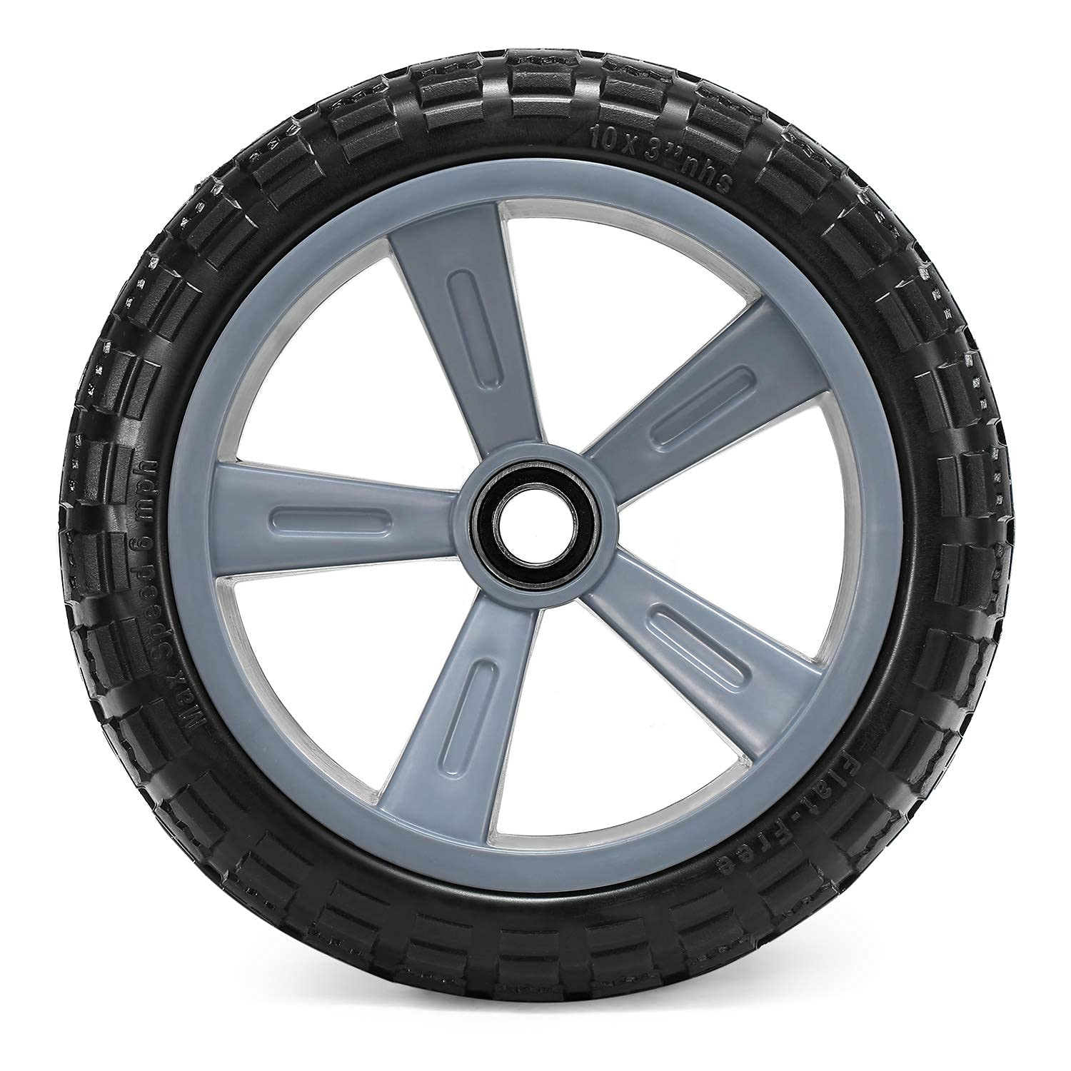 Ejoyous Ruota per Carrello per Kayak da 10 Pollici Antiforatura in TPU e Nylon con Portata di 150 kg, Ruota di Ricambio per Carrello per Kayak Universalmente Adatta per Barca, Kayak,