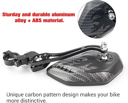 Miniatura 5 de GES Espejos de bicicleta  Espejo retrovisor ajustable de 360 grados para bicicleta de montaña, bicicleta eléctrica, 2 paquetes de espejo retrovisor