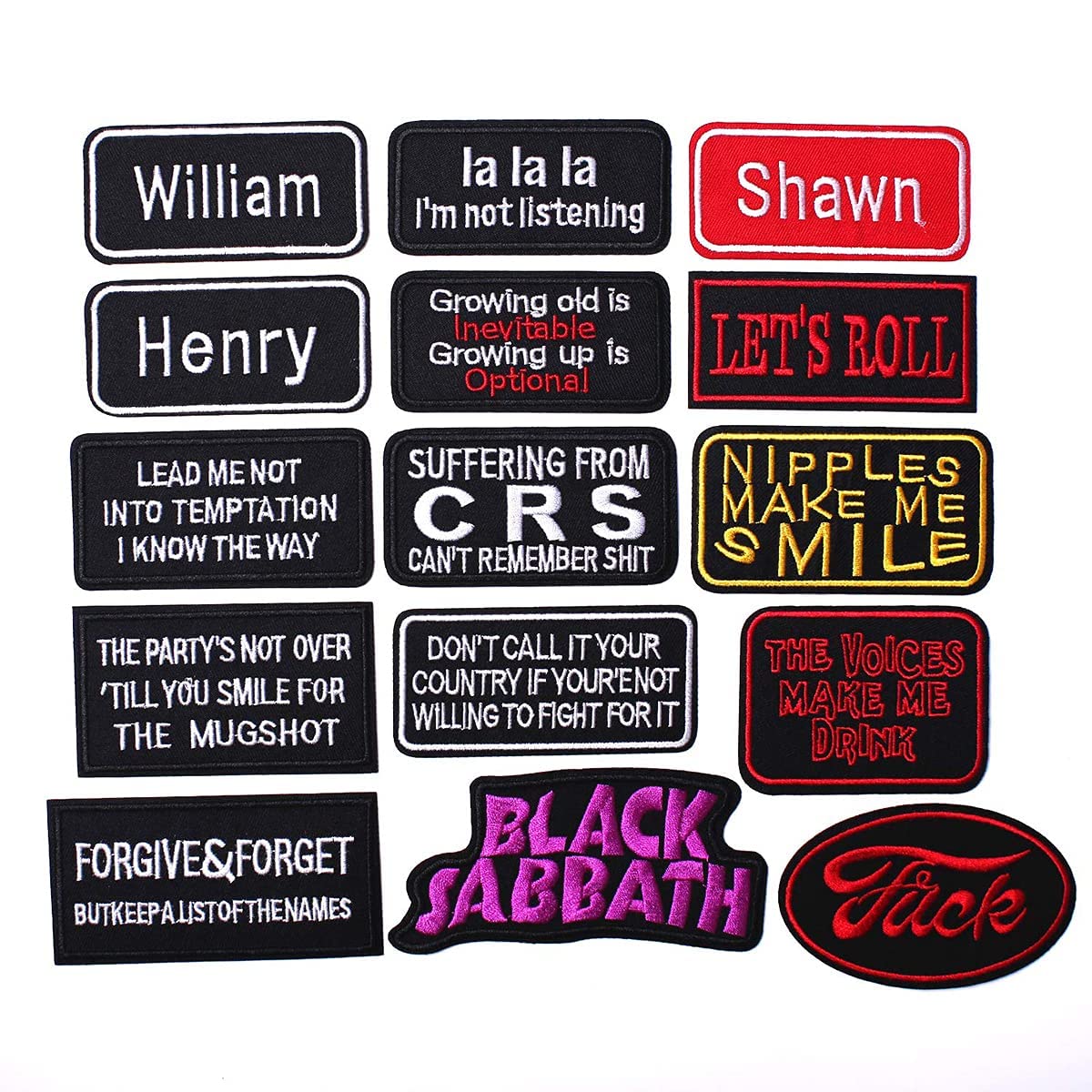 KASTWAVE 15 PCS Embroidered Iron Patch, Assorted Styles on Cute Sewing Applique for Jacket Hat Backpack Jeans Sewing Flowers