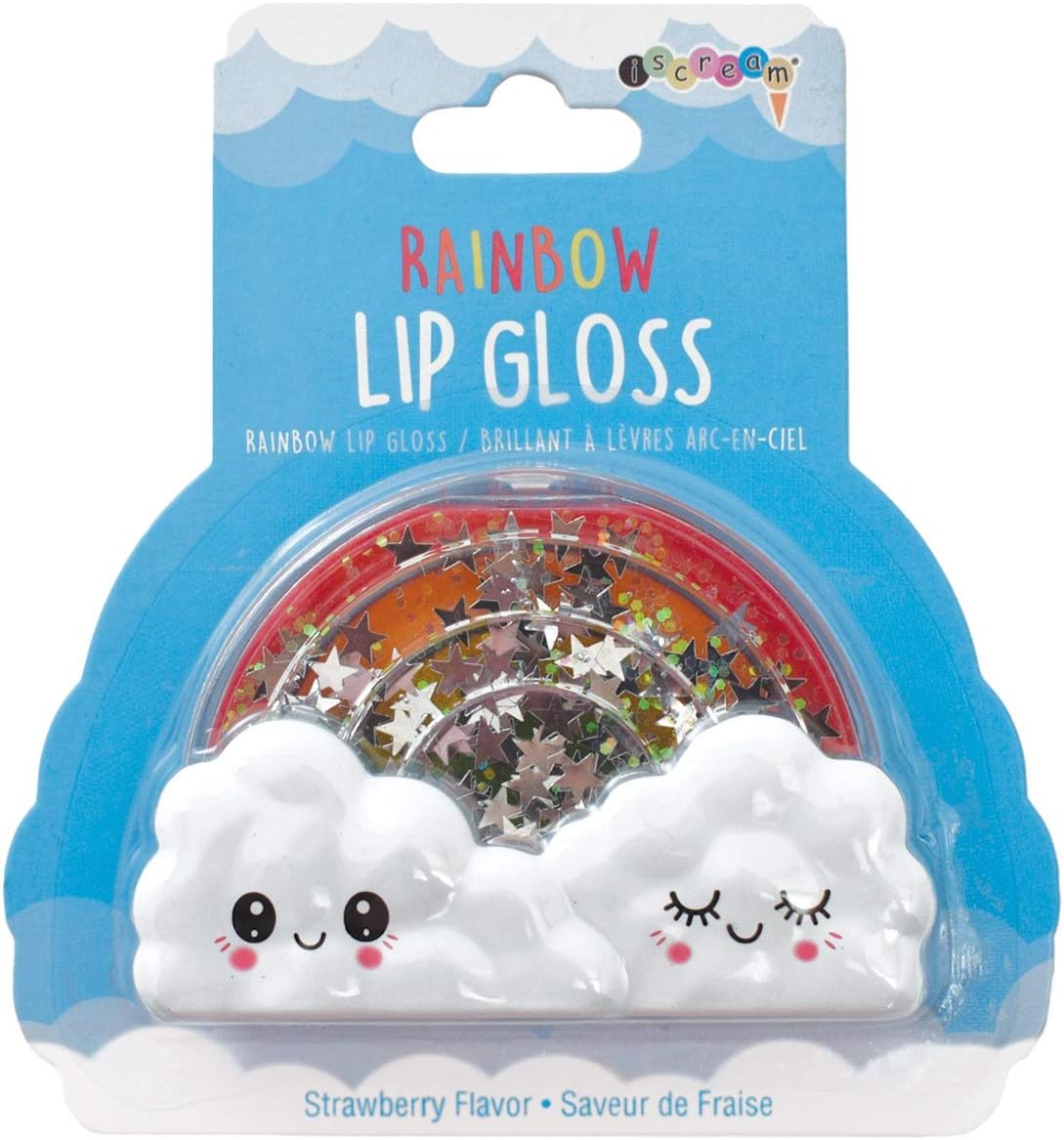 iscream Happiest Rainbow Strawberry Scented Solid Lip Gloss in Glitter Case