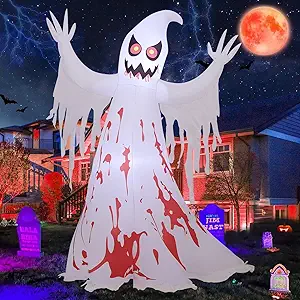 GOOSH 8.2 FT Giant Halloween Inflatable Ghost - Outdoor Yard Decoration with LED Lights