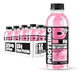 Protein2o 15g Whey Protein Isolate Hydration Drink Plus Energy & Focus, 350mg of Electrolytes, Vitamins B5 & B6, Sugar Free, Cotton Candy, 16.9 oz Bottle (Pack of 12)