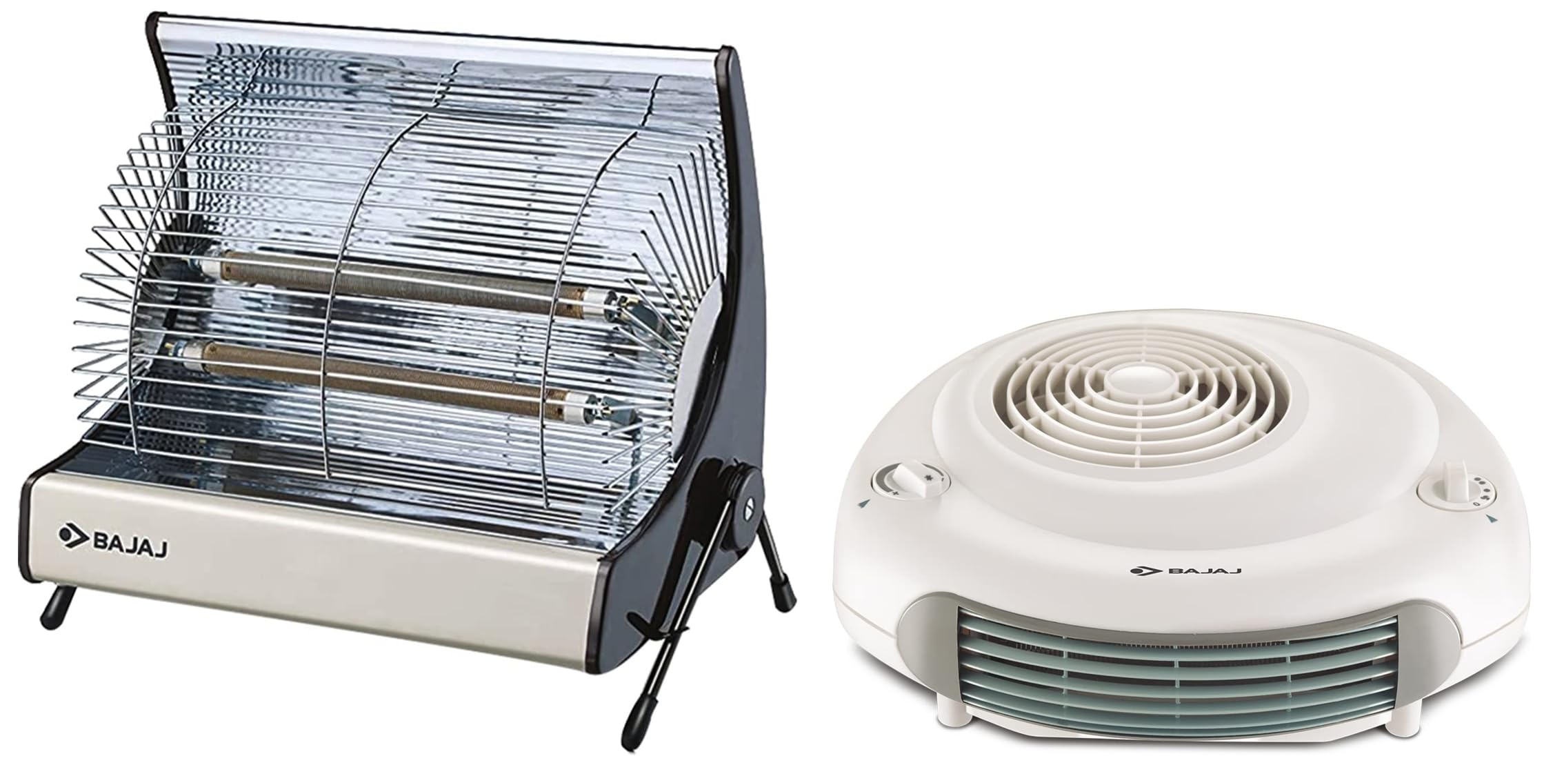 Bajaj Majesty RX11 2000 Watts Heat Convector Room Heater (White, ISI  Approved) u0026 Bajaj Deluxe 2000 Watts Halogen Room Heater (Steel, ISI  Approved), Multicolor : Amazon.in: Home u0026 Kitchen