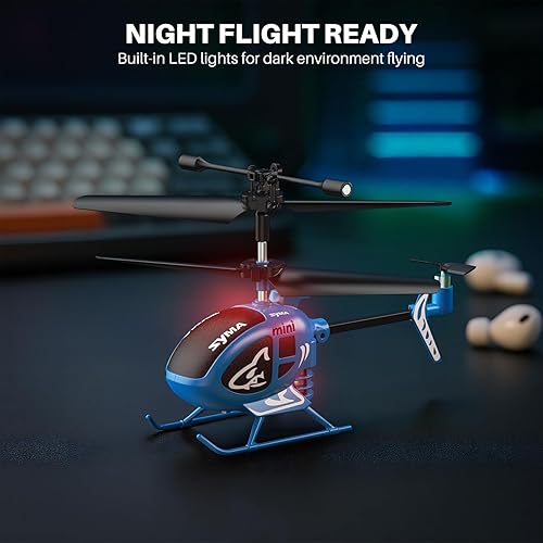 Vista 16 de SYMA Mini helicóptero RC S100 con estabilizador de giroscopio, retención de altitud, 3.5 canales, tiempo de vuelo de 5-7 minutos, helicóptero