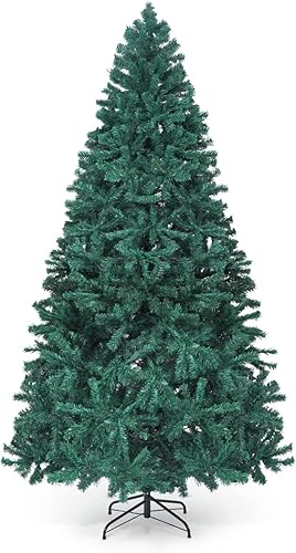 CAPHAUS Árbol de Navidad verde artificial de abeto de North Valley de alta calidad de 6 pies, con 798 puntas de rama y soporte de metal, árbol de