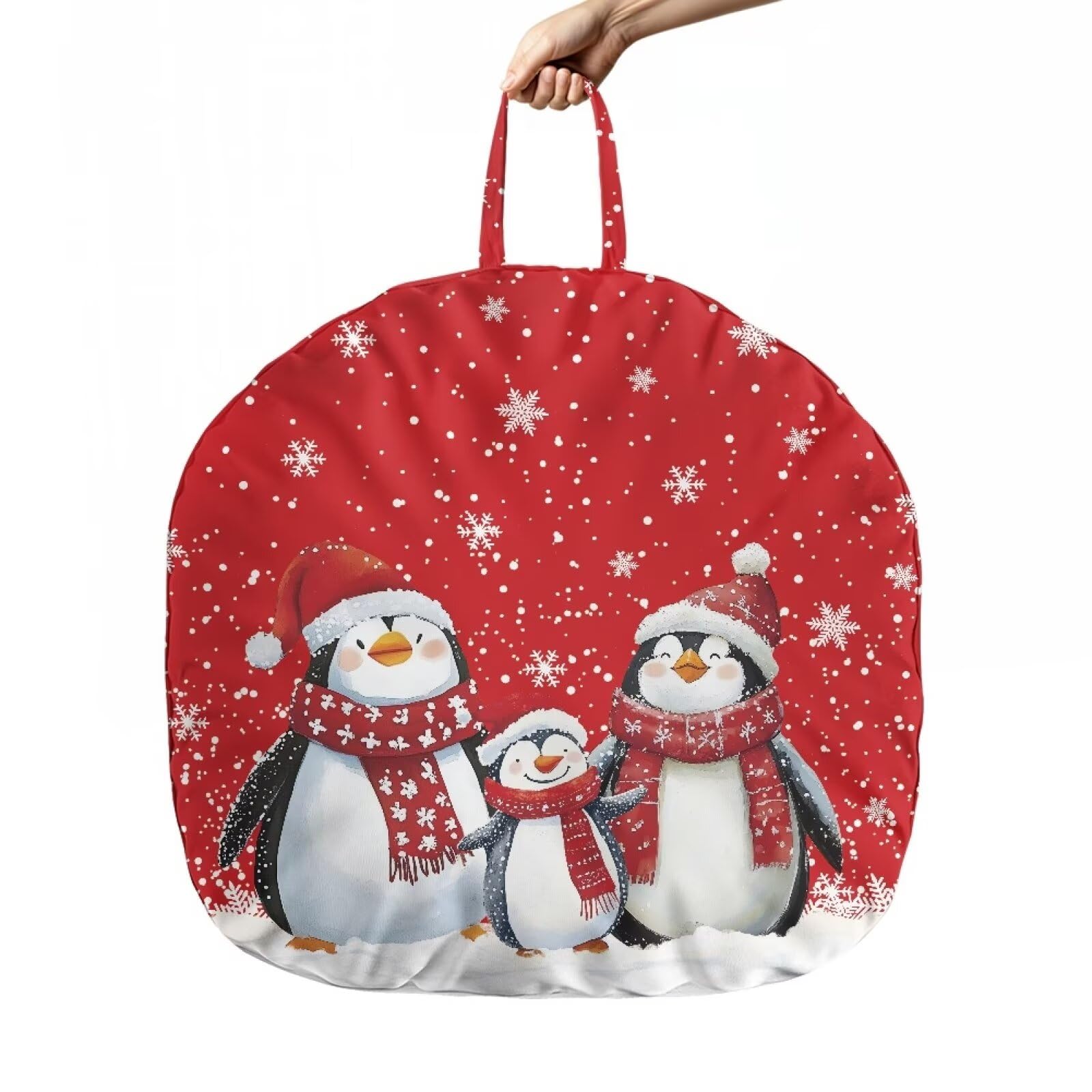 Wiryuouvt Christmas Penguin Nursing Pillow Cover for Breastfeeding Pillow Ultra Soft and Cozy Nursing Pillow Slipcovers,Nice Newborn Gift Best Choice for Mom or Baby Pillow Not Included