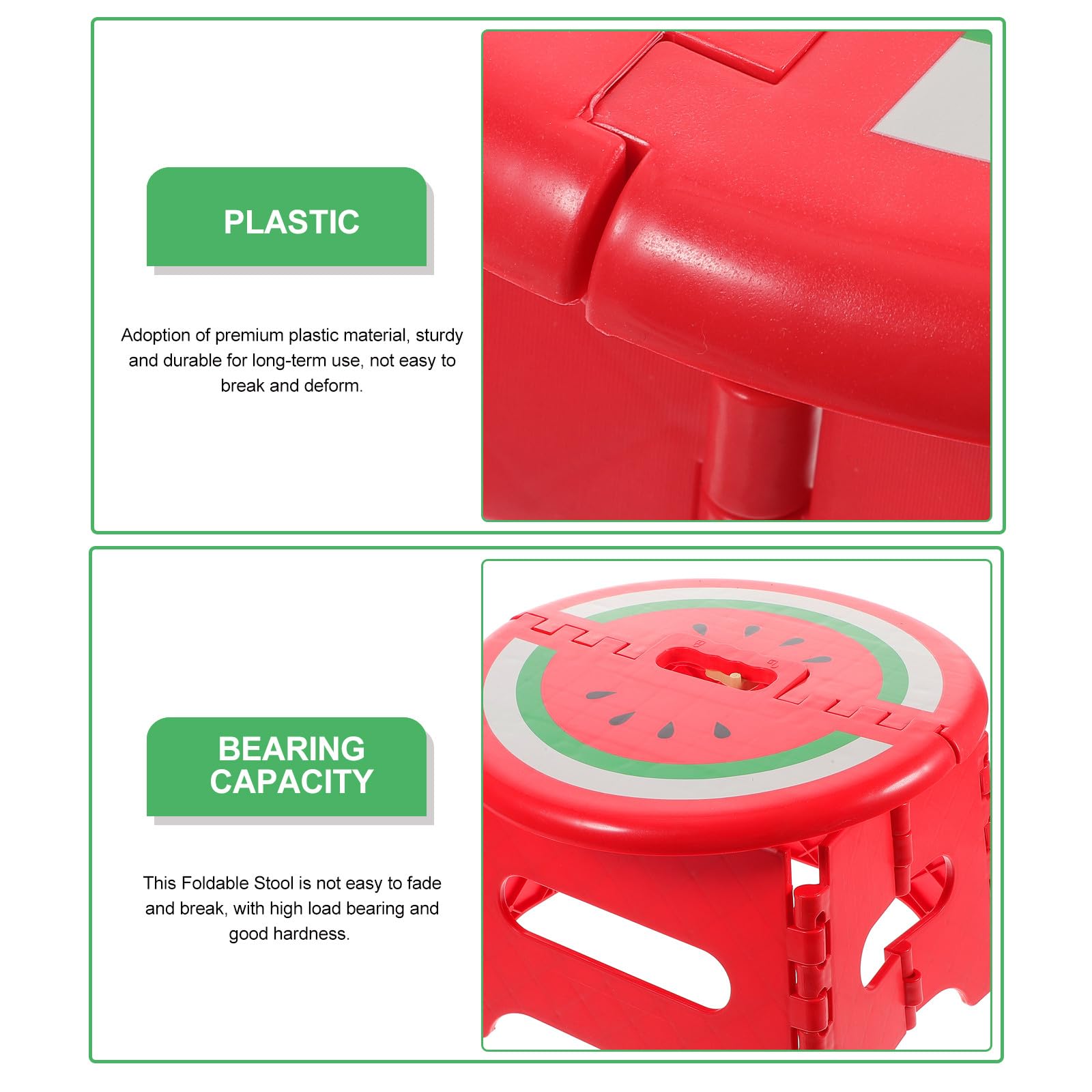 ibasenice Sgabello Pieghevole in Plastica e Adulti Sgabello Portatile da Pesca e Campeggio Resistente per Esterni e Uso Domestico per Giardino e Viaggi