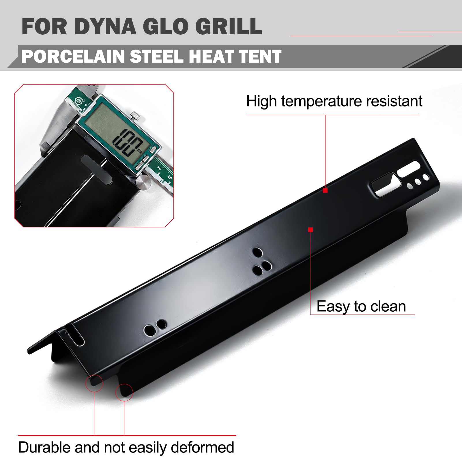 70-02-507 Piastre di calore di ricambio per Dyna Glo Grill Parti di ricambio DGX440SGP DGX440SGP-D Tende di calore Dyna Glo 4 bruciatori Parti di ricambio Griglia a gas Coperture per bruciatori