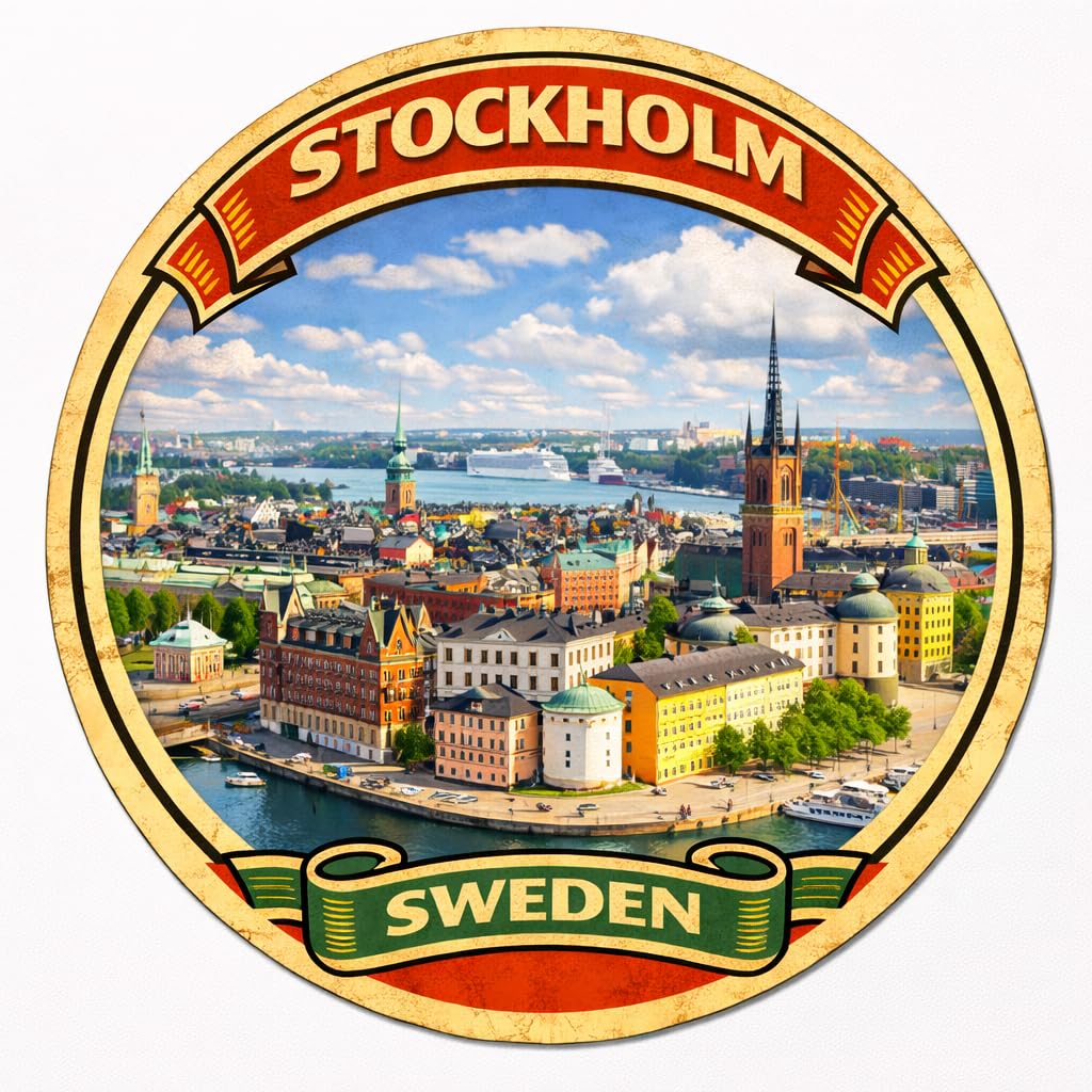 Stockholm Sweden Decorative Souvenir Fridge Magnet A0004