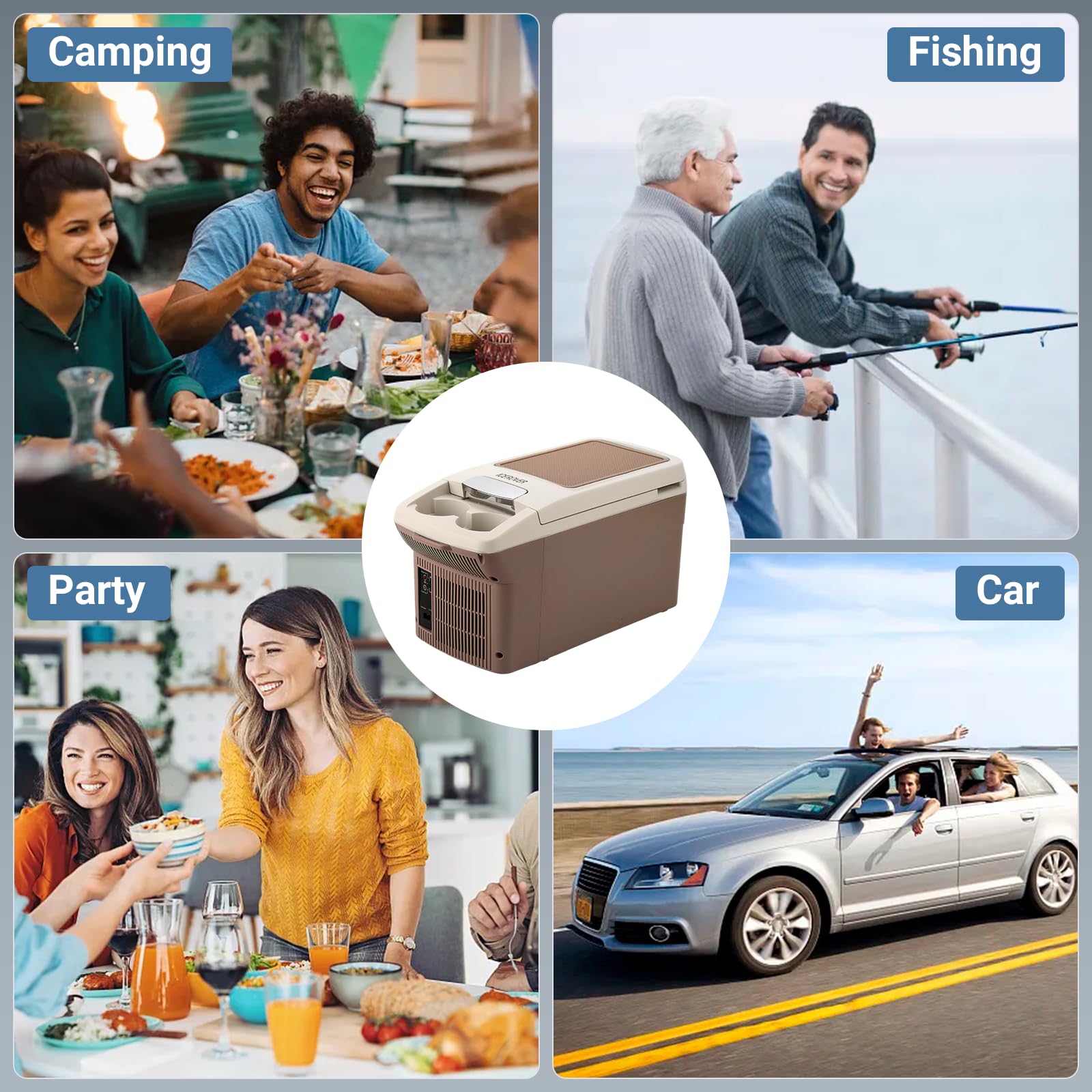 12V Car Refrigerator Cooler Warmer 6 Quart 6L 40 140 12 Volt DC 110V AC Electric Car Fridge — view 7