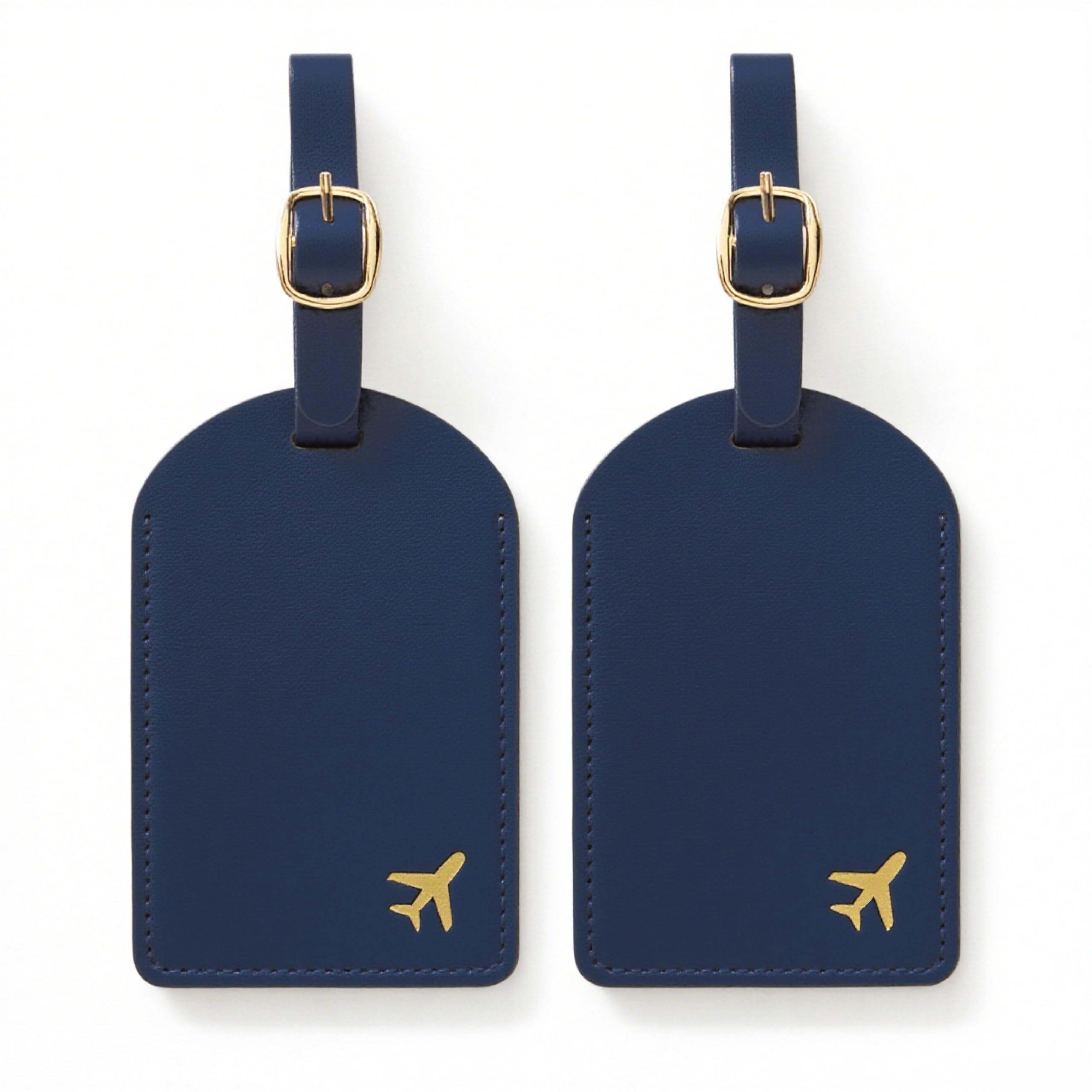 toTravelGear Luggage Tags for Suitcases, PU Leather Travel Tags for Luggage. (Marine Blue)