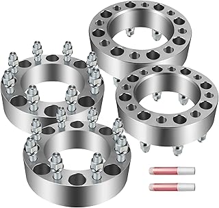 ECCPP 4PCS 2" Wheel Spacers Adapters 8x6.5 to 8x6.5 8x165.1 Wheel Spacers 8 Lug 9/16" Studs 126.15mm Compatible with F-350 F250 1988-1998 for Ram 2500 for Ram 3500 W250 W300