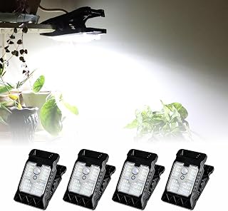 4 Pcs Solar Clip Light with Motion Sensor, Clip On Solar Lights Outdoor Water Proof, Solar Powered, 3 Modes, Adjustable Clip On LED Light for Garden, Multifunctional Clip Lamp for Garage (Black)
