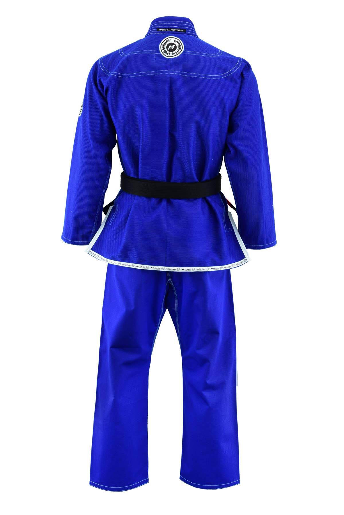 Malino Traje de Jiu Jitsu Gi brasileño parche tejido perla 450Gsm Azul Tamaño A2