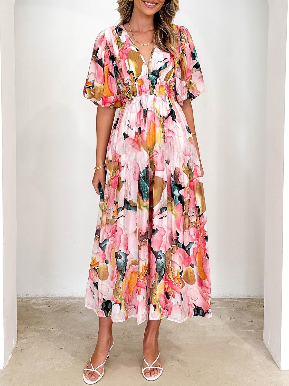 Sissyaki Women's Floral Maxi Dress 2026 Summer Spring Wedding Guest Dress - Image 2