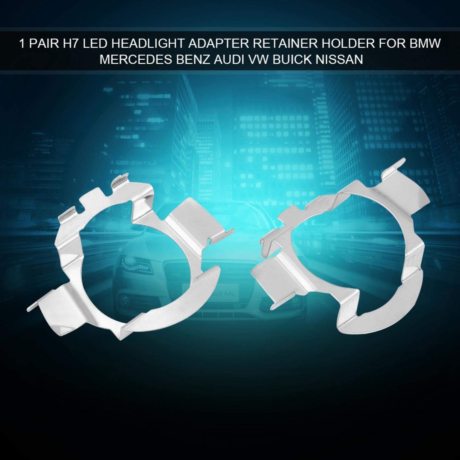 1 Ensemble Voiture H7 LED Phare Adaptateur Bases W/ Clé Pour Ford