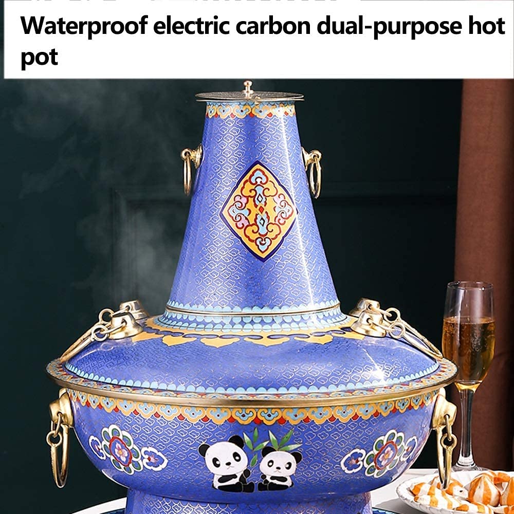 Fondue Chinoise, Pot Chaud Traditionnel Chinois, Pot Mongol, en cuivre Pur, de Pékin, épais(32cm)