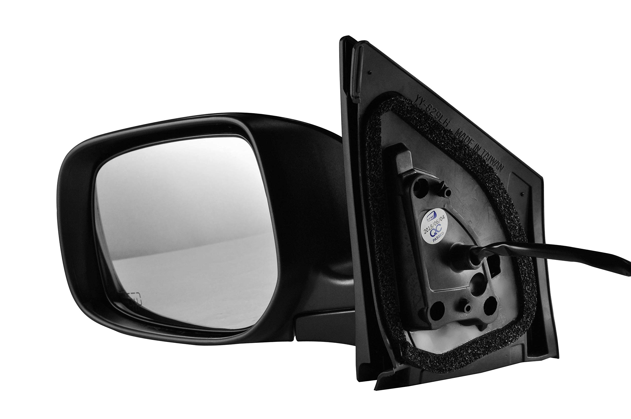 Driver Side Heated Power Mirror For 2009-2013 Toyota Corolla – Black, Paintable, Manual Fold