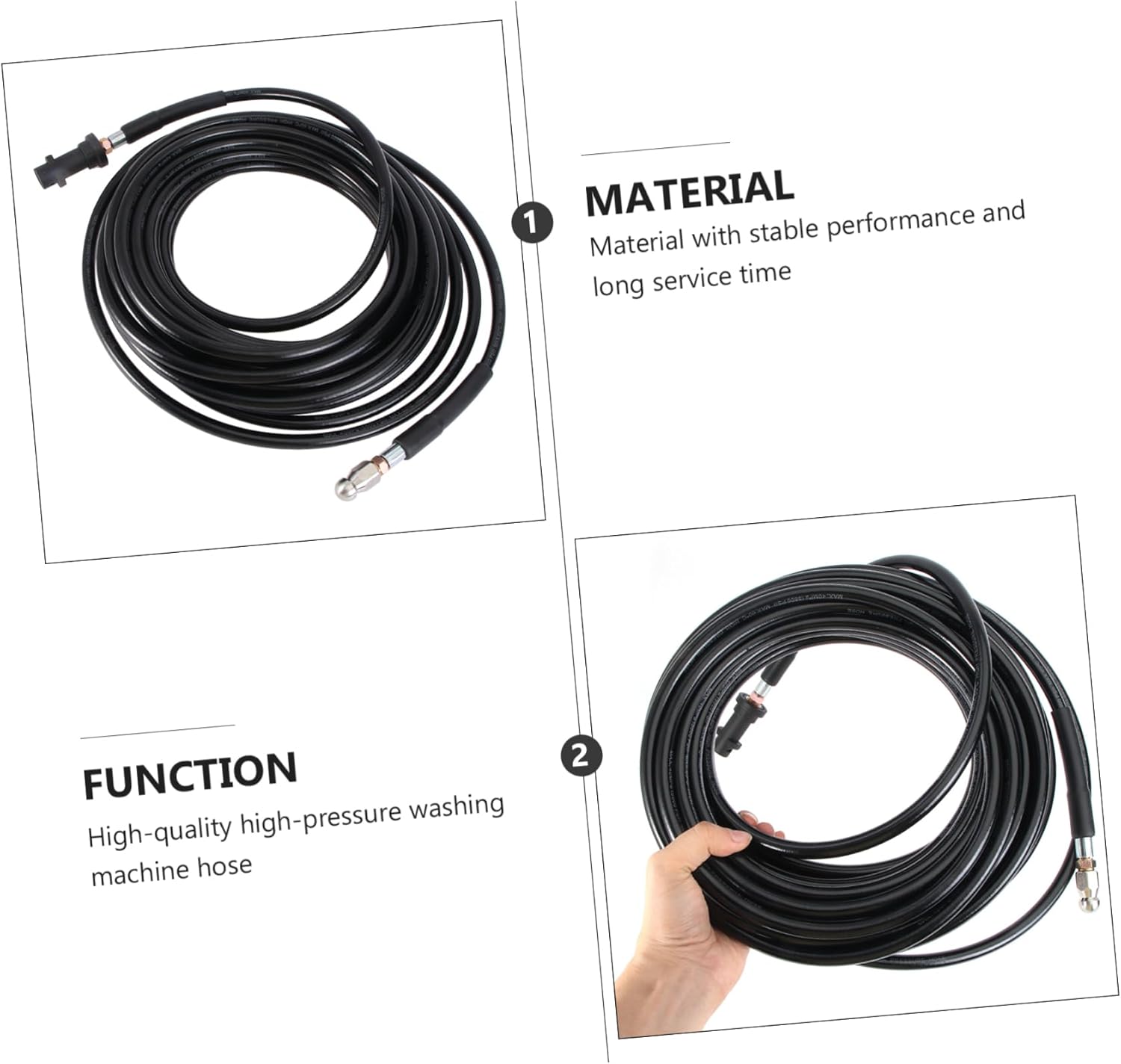 1pc High Pressure Washer Hose for Sewer Dredging Cleaning Hose Flexible and for Electric Pressure Washer Efficiently Cleans Tight Spaces