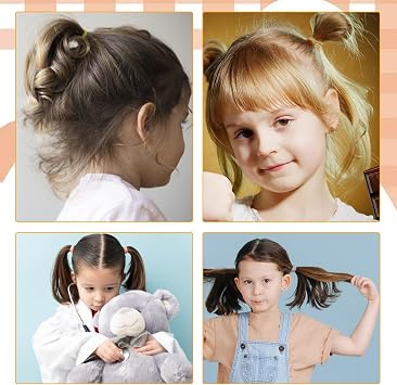 Elastic Hair Bands 100 Pcs, 2mm Thin Hair Bands Elastic Hair Bobbles Hair Ties No Damage No Metal Hairbands Ponytail Holders for Women Girls Kids Men, Multicolor