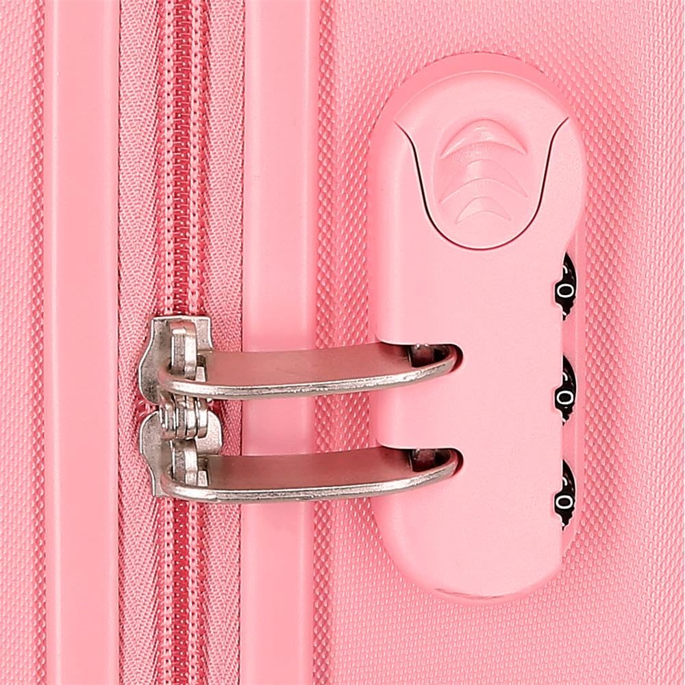 Sanrio Hello Kitty Bows Rose Valise Enfant 50x38x20 cm Rigide ABS Fermeture à Combinaison Latérale 34L 2.1kg 2 Wheels