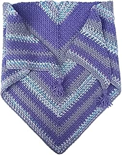 وشاح للنساء منسوج يدويًا مثلث - متعدد الألوان