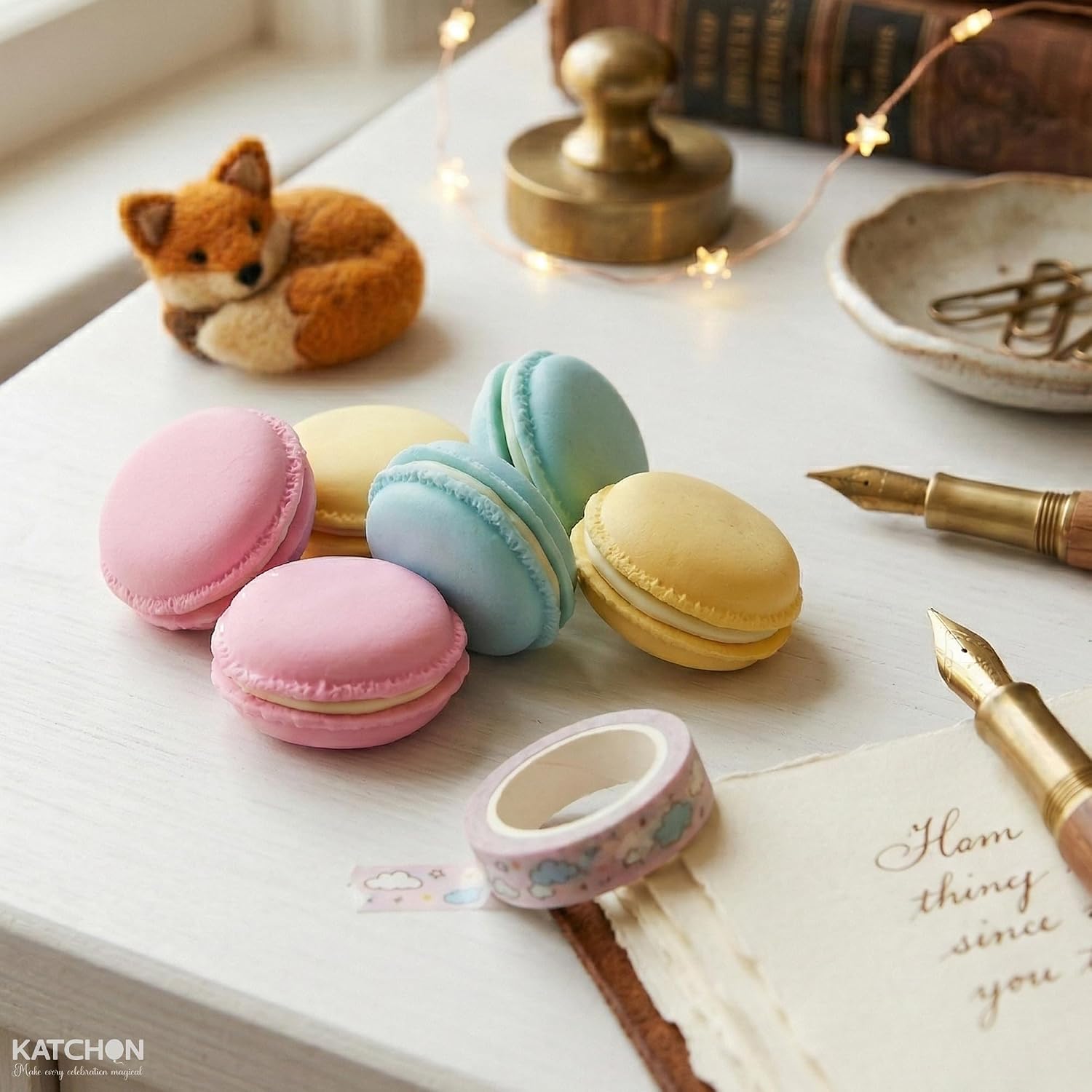 KatchOn, Multicolor Macaron Erasers - 6 PCS | Cute Pencil Erasers for School, Pinata Stuffers | Classroom Prizes, Back to School Supplies, Student Prizes, Party Favors for School, Home Office Supplies
