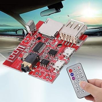MP3 Decoder Board, Bluetooth MP3 Decoding Circuit Module with Remote Control, Support USB/TF
